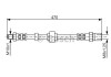 Фото автозапчасти тормозной шланг, передняя левая/правая (длина 430мм, M10x1/M8x1,25) CITROEN BX, ZX 1.1-1.9D 09.82-10.97 BOSCH 1 987 476 524 (фото 1)