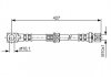 Фото автозапчастини гальмівний шланг, передня ліва/права (довжина 427мм, 10мм, M10x1/M10x1, кожух) OPEL OMEGA B 2.0-3.2 03.94-07.03 BOSCH 1 987 476 690 (фото 1)