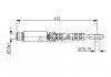 Фото автозапчастини гальмівний шланг, передня ліва/права (довжина 410мм, 10мм, M10x1, кожух) CHEVROLET ASTRA; OPEL ASTRA F, ASTRA F CLASSIC, ASTRA G, ZAFIRA A 1.2-2.2D 03.93-12.11 BOSCH 1987476805 (фото 1)
