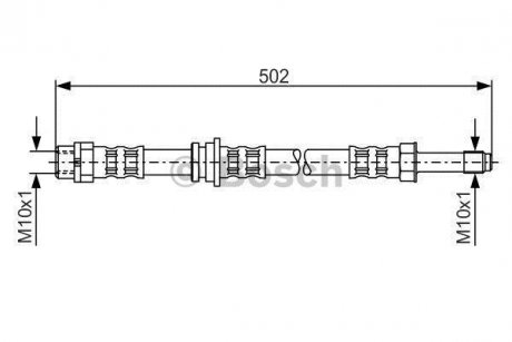 Тормозной шланг, задний левая/правая (длина 460мм, M10x1/M10x1) BMW 3 (E36), 3 (E46) 1.6-3.2 01.91-12.07 BOSCH 1987476971