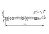 Фото автозапчастини гальмівний шланг, передня ліва/права (довжина 523мм,діаметр 10,2мм, M10x1, пружний елемент) NISSAN SERENA, VANETTE CARGO 1.6-2.3D 06.91-05.02 BOSCH 1 987 481 025 (фото 1)