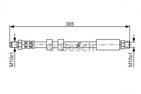 Гальмівний шланг вигнута передній ліва/права (довжина 360мм, M10x1/M10x1) VOLVO C70 I, S70, V70 I 2.0-2.5D 12.95-10.05 BOSCH 1 987 481 117