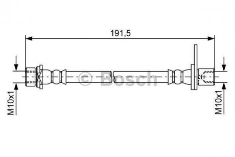 Тормозной шланг, задний левый (длина 160мм, M10x1/M10x1) TOYOTA AURIS, COROLLA, VERSO 1.33-2.2D BOSCH 1 987 481 738
