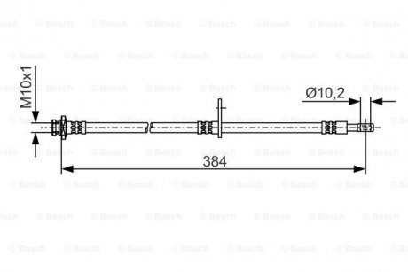 Гальмівний шланг передня ліва/права SUZUKI SWIFT IV 1.2/1.3D/1.6 10.10- BOSCH 1 987 481 A54