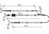 Фото автозапчасти трос стояночных тормозов средн (1730мм/755мм) OPEL ZAFIRA C 1.4-2.0D 10.11- BOSCH 1 987 482 804 (фото 1)