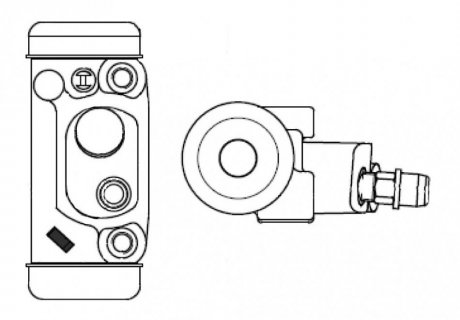 Тормозной цилиндр задний правый KIA K2500, K2700, PREGIO 2.5D/2.7D 08.95- BOSCH F 026 002 382 (фото 1)