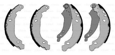 Фото автозапчасти колодки гальмівні (задні) Renault Clio II/Symbol I/Logan I (барабанні) (180x42) BOSCH F026004556