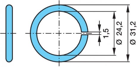 Фото автозапчасти кольцо стопорное 24x31x3.5 BPW 03.310.70.15.0