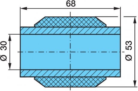 Фото автозапчасти втулка рессорная 30x52x68 30x52x68 BPW 05.113.96.06.0