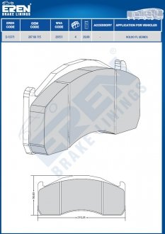 Фото автозапчастини колодки гальмівні wva 29137/29151 volvo fl Brakepoint BP.D-137/1