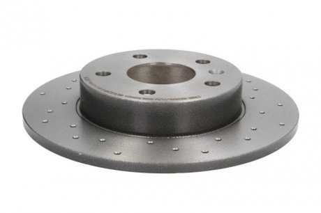 Тормозной диск, Xtra, перфорированный; полный, перфорированный, задний, левое/правое, наружный диаметр 264 мм, толщина 10 мм, CHEVROLET ASTRA, MERIVA, ZAFIRA; OPEL ASTRA G, ASTRA H 1.2-2.2D 02.98- BREMBO 08.7627.1X