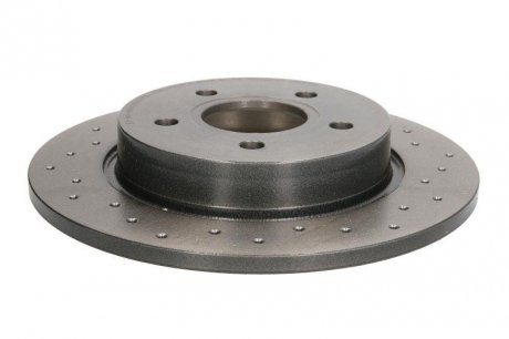 Тормозной диск, Xtra, перфорированный; полный, перфорированный, задний, левое/правое, наружный диаметр 271 мм, толщина 11 мм, FORD FOCUS III 1.0-Electric 07.10- BREMBO 08.A725.1X (фото 1)