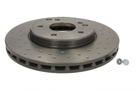 Тормозной диск, Xtra, Перфорированный, передняя, левое/правое, наружный диаметр 288 мм, толщина 25 мм, MERCEDES C (CL203), CT-MODEL (S203), C (W203), CLC (CL203) 1.6-2.3 0. -06.11 BREMBO 09.8411.1X