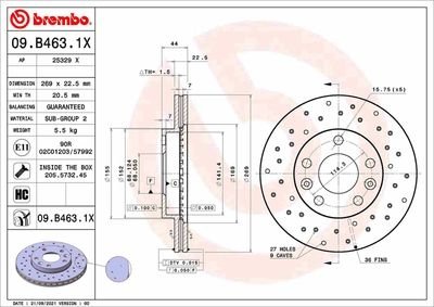 Фото автозапчасти tarcza ham. DACIA/NISSAN/RENAULT BREMBO 09B4631X