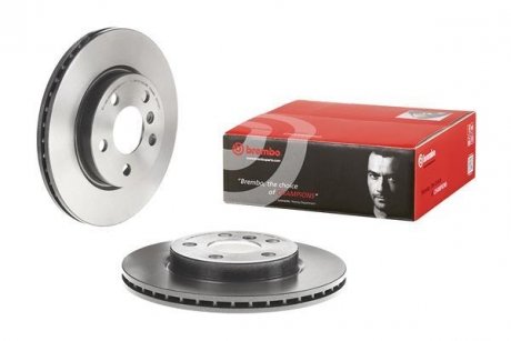 Тормозной диск передняя левая/правая (высокоуглеродистая; с винтами) BMW 2 (F45); MINI (F55), (F56), (F57), CLUBMAN (F54) 1.2/1.5/1.5D 09.13- BREMBO 09.C744.11 (фото 1)