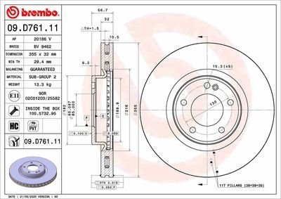 Фото автозапчасти tarcza ham. MERCEDES-BENZ BREMBO 09D76111