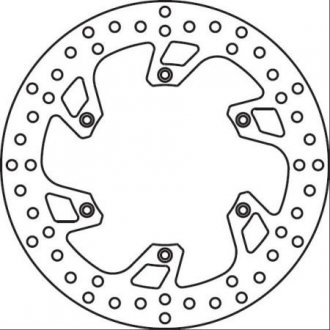 Фото автозапчасти тормозной диск передняя Сталь толщина 3,5мм монтажных отверстий 6 диаметр фиксирующего отверстия 6,5мм HUSABERG FC, FE, FS, FX; KTM EXC, EXC-F, EXC-R, MX, MXC, SX, SXC, SX-F, SXS 125-650 1986-2011 BREMBO 68B407B8