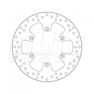 Фото автозапчасти тормозной диск задний Сталь толщина 5мм количество монтажных отверстий 6 диаметр монтажного отверстия 6,5мм KTM ADVENTURE, DUKE, SM, SUP.ENDURO, SUPERMOTO 690/950/990 BREMBO 68B407F0