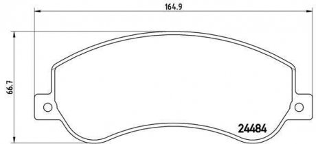 Керамічні гальмівні колодки RENAULT KANGOO, KANGOO EXPRESS 1.6 / 1.9D 10.01- BREMBO P24 064