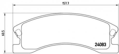 Гальмівні колодки передні CITROEN BERLINGO, XSARA; PEUGEOT 306, ПАРТНЕР 1.1-2.0 05.93- BREMBO P37008 (фото 1)