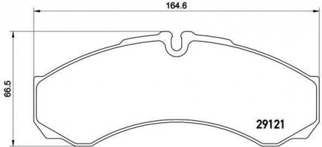 Тормозные колодки передние CHEVROLET CAPTIVA; OPEL ANTARA 2.0CDTI-3.2i 05.06- BREMBO PA6021 (фото 1)