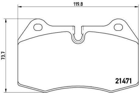 Фото автозапчастини гальмівні колодки передні OPEL MONZA A, OMEGA A, SENATOR A, B 2.0-3.0 02.78-09.93 BREMBO P06018