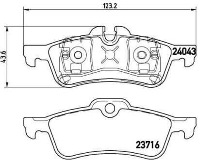 Фото автозапчасти тормозные колодки передние CITROEN JUMPER 01.94- BREMBO P06032 (фото 1)