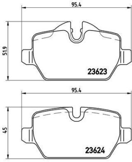 Фото автозапчастини гальмівні колодки дискові BREMBO P06 037