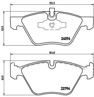 Фото автозапчасти тормозные колодки передние PEUGEOT 205 01.83-12.94 BREMBO P06040 (фото 1)