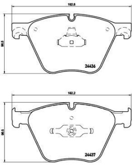 Фото автозапчастини гальмівні колодки дискові BREMBO P06073 (фото 1)