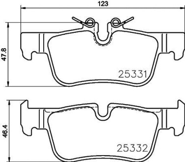 Фото автозапчастини гальмівні колодки задні TOYOTA RAV 4 2.0D / 2.2D 03.06- BREMBO P06094