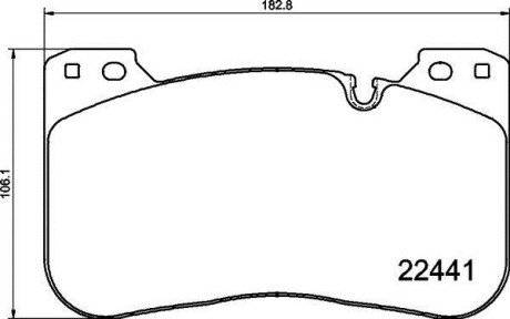 Фото автозапчасти колодки гальмівні (передні) BMW M5 (G30/F90)/X5M (G05/F95) 17- BREMBO P06100