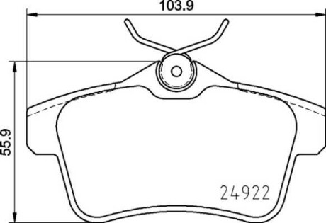 Фото автозапчастини гальмівні колодки дискові BREMBO P06 102 (фото 1)