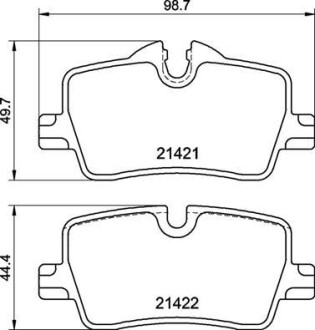 Фото автозапчасти комплект тормозных колодок задний BMW 3 (G20, G80), 3 (G21, G81), 4 (G22, G82), 4 (G23, G83) 1.6-2.0DH 11.18- BREMBO P06 113