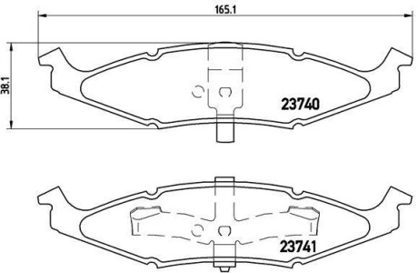 Фото автозапчасти тормозные колодки передние ROVER 100/METRO 1.1-1.4 03.90- BREMBO P11009