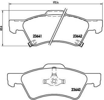 Фото автозапчасти тормозные колодки передние SAAB 9000 2.0/2.3 09.89- BREMBO P11 015