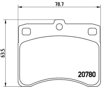 Фото автозапчасти тормозные колодки задние CHEVROLET LACETTI; DAEWOO NUBIRA 1.4/1.6/1.8 07.03- BREMBO P16 003