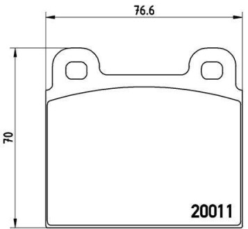 Фото автозапчасти тормозные колодки передние IVECO DAILY; RENAULT MASCOTT 2.3-3.0 01.89- BREMBO P23 001