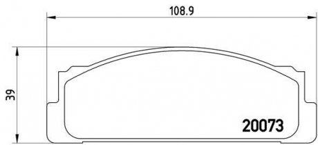 Тормозные колодки задние TOYOTA AVENSIS, COROLLA 1.4-2.0D 10.99-02.03 BREMBO P23 003 (фото 1)