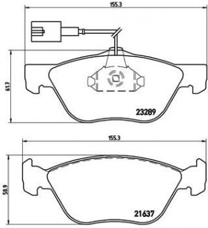 Фото автозапчасти klocki ham. Xtra ALFA ROMEO 145 (930_) 07/94-01/01 / ALFA ROMEO 146 (930_) 12 BREMBO P23077X