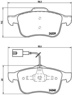 Фото автозапчасти тормозные колодки передние LANCIA A112, A112, DELTA, PRISMA 01.79-12.91 BREMBO P23 103