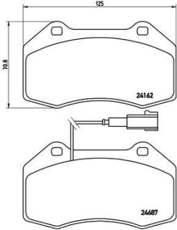 Фото автозапчасти тормозные колодки передние LEXUS GS 01.91- BREMBO P23 117