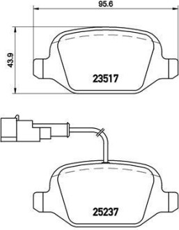 Фото автозапчасти гальмiвнi колодки к-кт. BREMBO P23 131