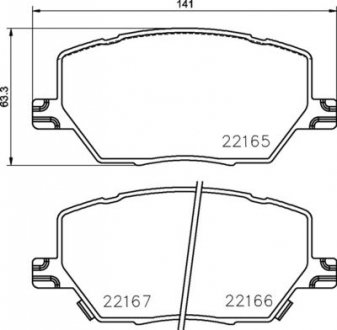 Фото автозапчастини колодки гальмівні (передні) Fiat 500X 1.4-1.6/1.6-2.0D 14-/ Jeep Renegade1.4-1.6/2.0CRD 14- BREMBO P23164X (фото 1)