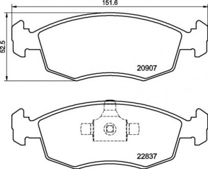 Фото автозапчасти гальмівні колодки дискові BREMBO P23 192