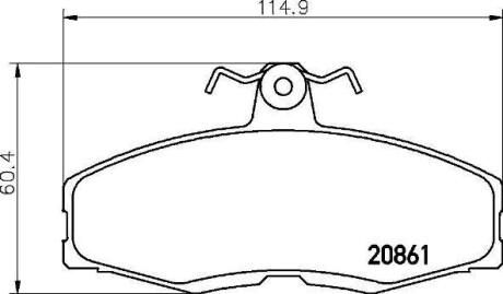 Фото автозапчасти тормозные колодки передние PORSCHE 911, BOXSTER, CAYMAN 2.5-2.8 09.97- BREMBO P24013