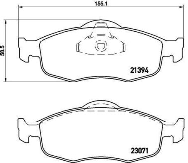 Фото автозапчастини гальмівні колодки задні MERCEDES ML230, ML320 01.98-12.98 BREMBO P24 037