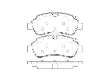 Комплект гальмівних колодок з 4 шт. дисків BREMBO P24209 (фото 1)