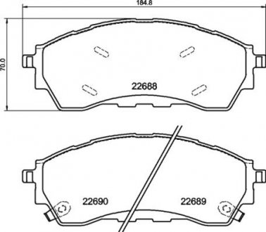 Фото автозапчастини гальмівні колодки дискові BREMBO P24 225