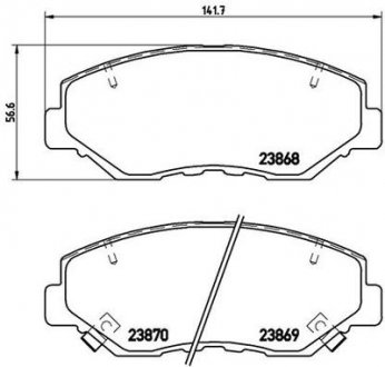 Фото автозапчасти klocki ham.Xtra ACURA ILX Saloon 09/12-> / HONDA (DONGFENG) CIVIC IX (FB_) 1 BREMBO P28035X